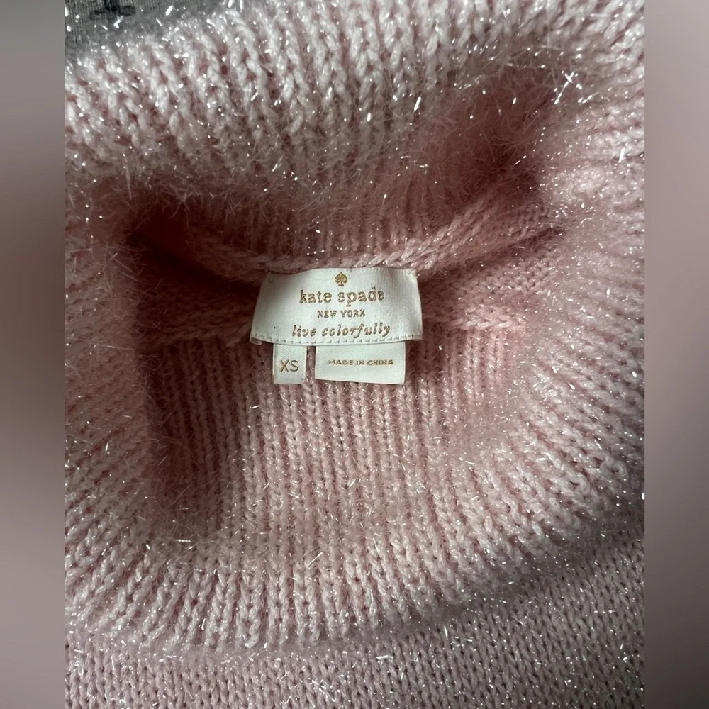 Kate Spade Shimmer Turtleneck Pink